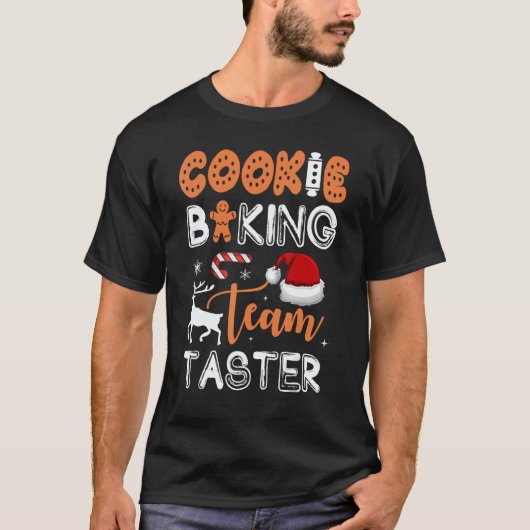 Cookie Baking Team Taster  Matching Family Christm T-shirt (Voorkant)