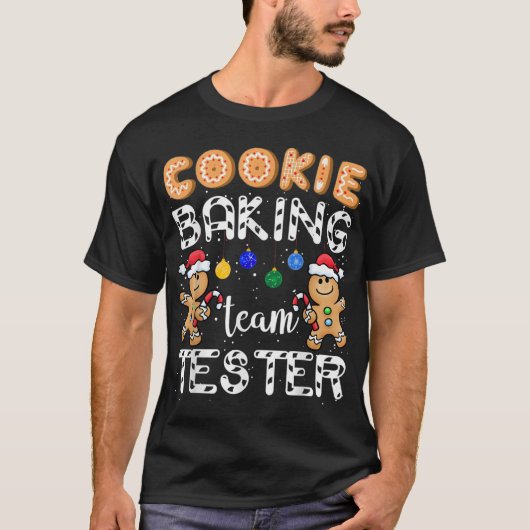 Cookie Baking Team Tester Gingerbrood Funny Christ T-shirt (Voorkant)