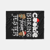Cookie Baking Team Tester Gingerbrood Kerstmis Fleece Deken (Voorkant (Horizontaal))