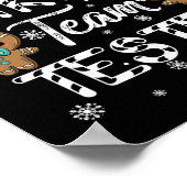 Cookie Baking Team Tester Gingerbrood Kerstmis Poster (Hoek)