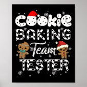 Cookie Baking Team Tester Gingerbrood Kerstmis Poster (Voorkant)