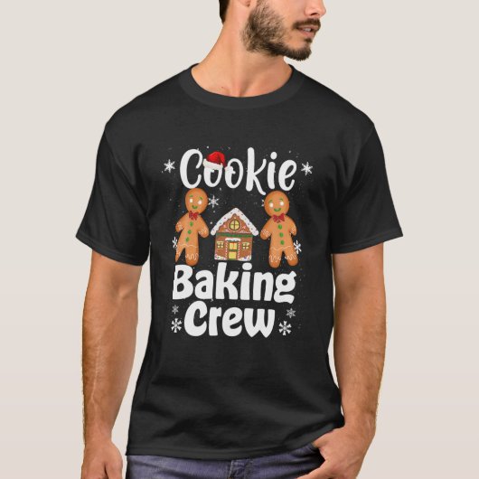 Cookie Baking Team Tester Gingerbrood Kerstmis T-shirt (Voorkant)