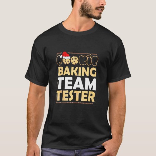 Cookie Baking Team Tester Holiday Fun Gingerbrood T-shirt (Voorkant)
