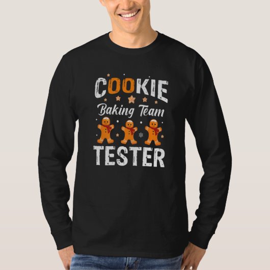 Cookie Baking Team Tester Kerstmis T-shirt (Voorkant)