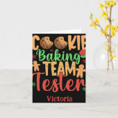 Cookie Baking Team Tester Name Holiday Toddler T S Kaart (Gele Bloem)