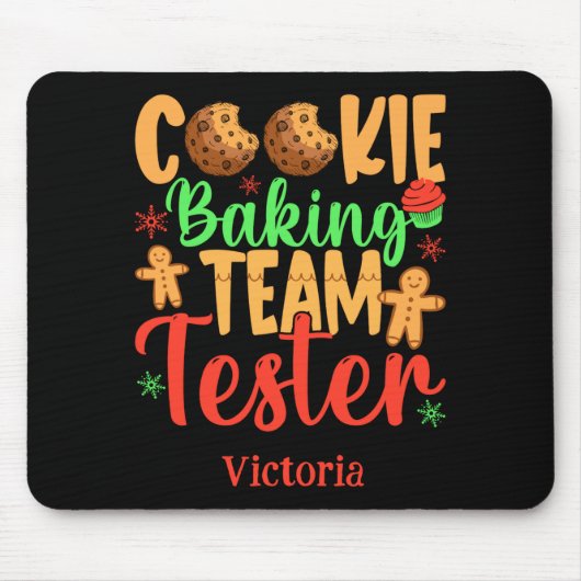 Cookie Baking Team Tester Name Holiday Toddler T S Muismat (Voorkant)