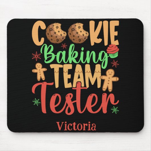 Cookie Baking Team Tester Name Holiday Toddler T S Muismat (Voorkant)