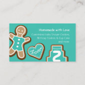 Cookie Baking Turquoise Visitekaartje (Achterkant)