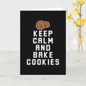 Cookie Bakken Blijf Kalm en Bak Cookies Kaart (Gele Bloem)
