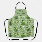 Cookie bakken Crew Merry Christmas Pattern Custom Schort (Voorkant)