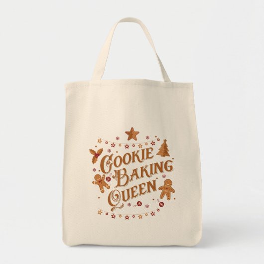 Cookie Bakken Queen Holiday Design Tote Bag (Voorkant)