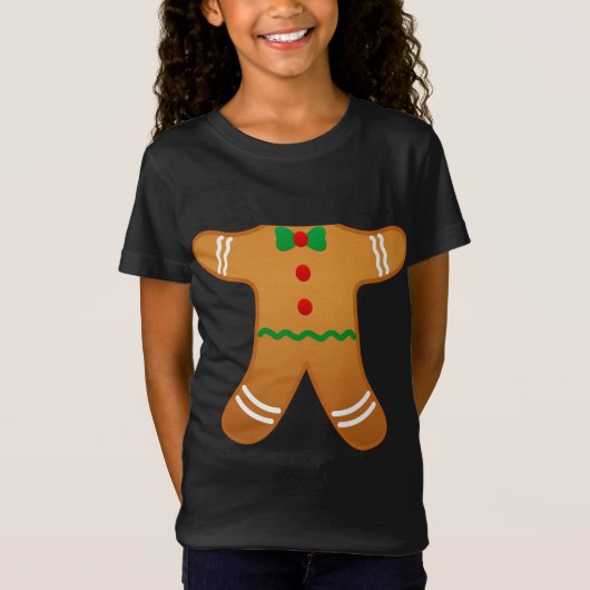 Cookie Bakken Vakantie Gingerbread Man kostuum T-shirt (Voorkant)