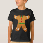 Cookie Bakken Vakantie Gingerbread Man kostuum T-shirt (Voorkant)