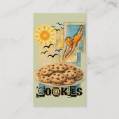 Cookie bakker bakkerij vintage collage visitekaartje (Voorkant)