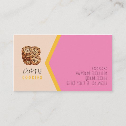 Cookie Bakkerij Visitekaartje (Achterkant)