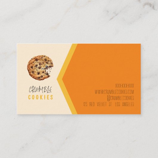 Cookie Bakkerij Visitekaartje (Achterkant)