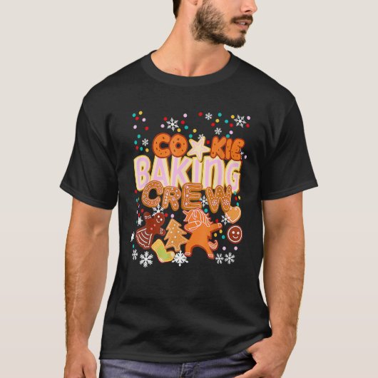 Cookie Bakploeg Authentiek Kerstbakker Team T-shirt (Voorkant)
