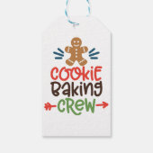Cookie bakploeg kerst cadeaulabel (Achterkant)