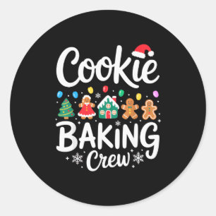 Cookie Bakploeg Kerst Chefs Festive Vakantie Ronde Sticker
