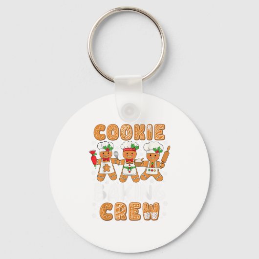 Cookie Bakploeg Kerst Grappig Gebruikers Gingerbre Sleutelhanger (Voorkant)