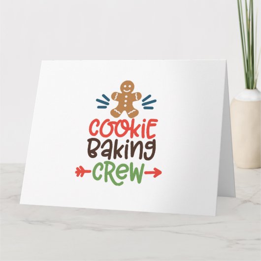 Cookie bakploeg kerst kaart (Voorkant)