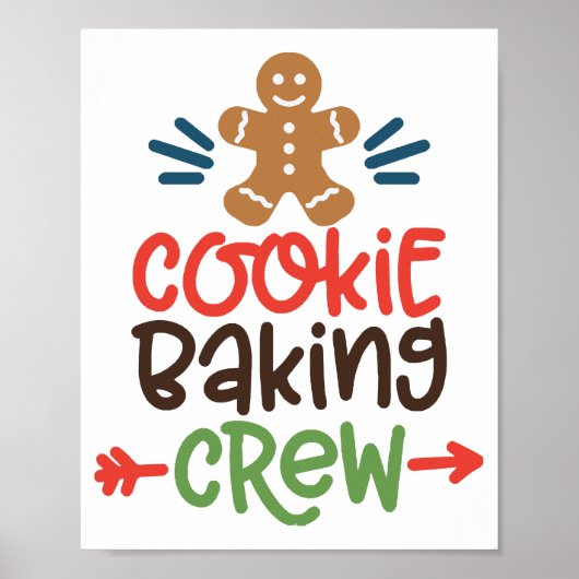 Cookie bakploeg kerst poster (Voorkant)