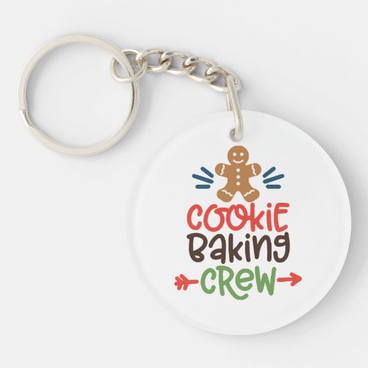 Cookie bakploeg kerst sleutelhanger (Voorkant)