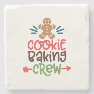 Cookie bakploeg kerst  stenen onderzetter