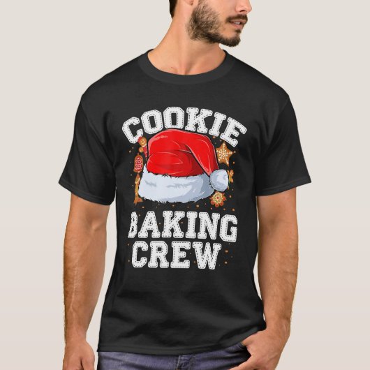 Cookie Bakploeg Kerstman Peperkoek Team Vrolijk T-shirt (Voorkant)