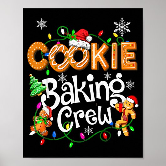 Cookie Bakploeg Koken Liefhebber Sinterklaas Kerst Poster (Voorkant)