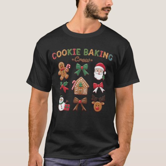 Cookie Bakploeg Matching Kerstmis T-shirt (Voorkant)