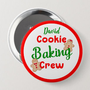 Cookie Bakploeg Pretig Koken met de Feestdagen Cus Ronde Button 4,0 Cm