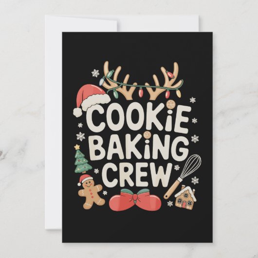 Cookie Bakploeg Rendiergewei Peperkoek Kaart (Voorkant)