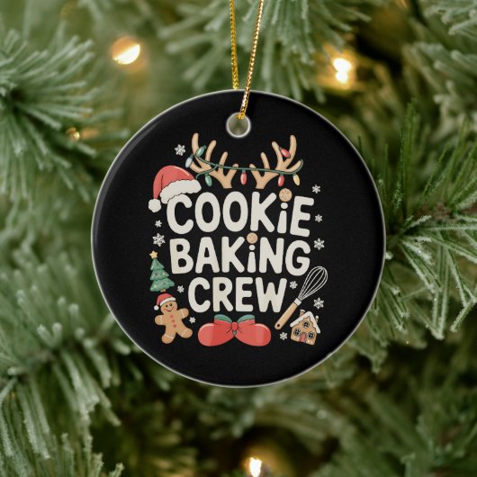 Cookie Bakploeg Rendiergewei Peperkoek Keramisch Ornament (Boom)