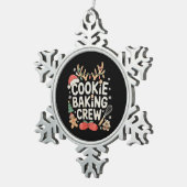 Cookie Bakploeg Rendiergewei Peperkoek Tin Sneeuwvlok Ornament (Rechts)