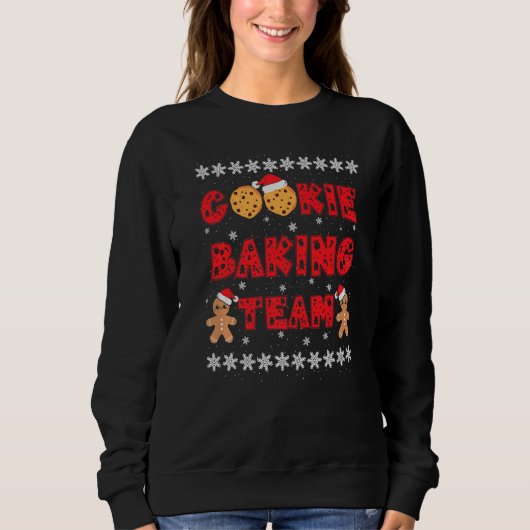 Cookie Bakteam Mannetjes Van Peperkoek Met Kerstmu Trui (Voorkant)