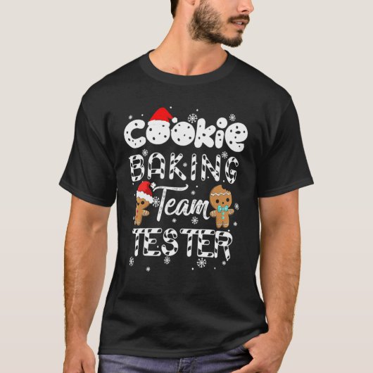 Cookie Bakteam Tester Peperkoek Kerstmis T-shirt (Voorkant)