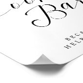 Cookie Bar Chic Bruilofts- of Trouwfeestbord Poster (Hoek)
