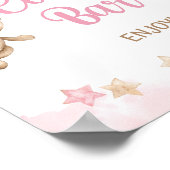 Cookie Bar Teken Roze Teddy Bear Party, Douche Poster (Hoek)