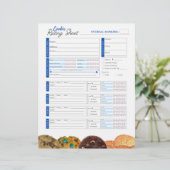 Cookie-beoordelingsblad - blauw (Staand voorkant)