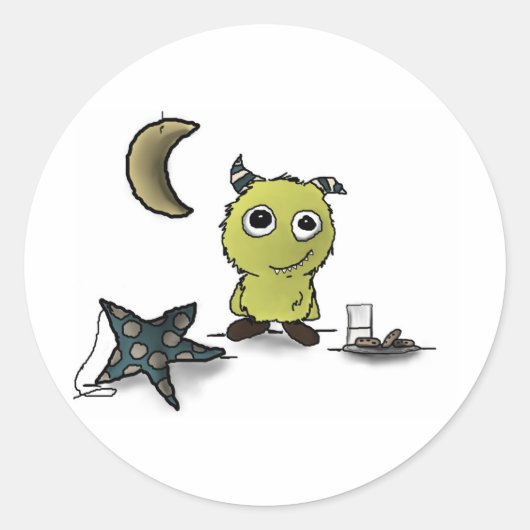 Cookie-beveiliging Monster Art Ronde Sticker (Voorkant)