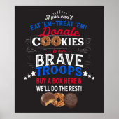 Cookie Booth Poster Donaat aan de troepen (Voorkant)