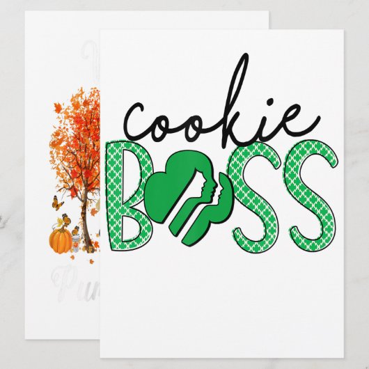 Cookie Boss Scout Girls Cookie Dealer Menu (Voorkant / Achterkant)