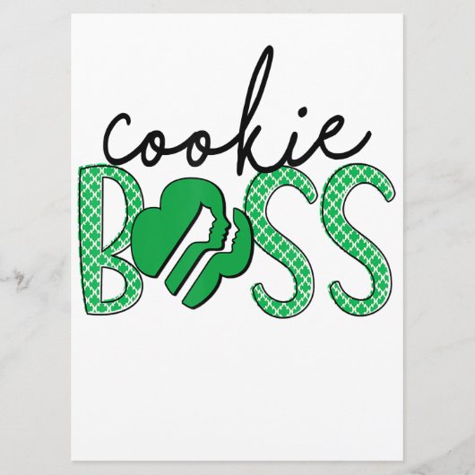 Cookie Boss Scout Girls Cookie Dealer Menu (Voorkant)
