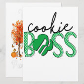 Cookie Boss verkenners meisjes Cookie verkoper Menu (Voorkant / Achterkant)