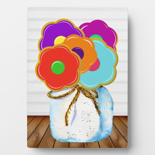 Cookie Bouquet Plaque, herzien Fotoplaat (voorkant)