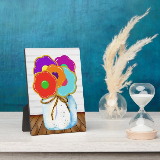 Cookie Bouquet Plaque, herzien Fotoplaat (Zijkant)