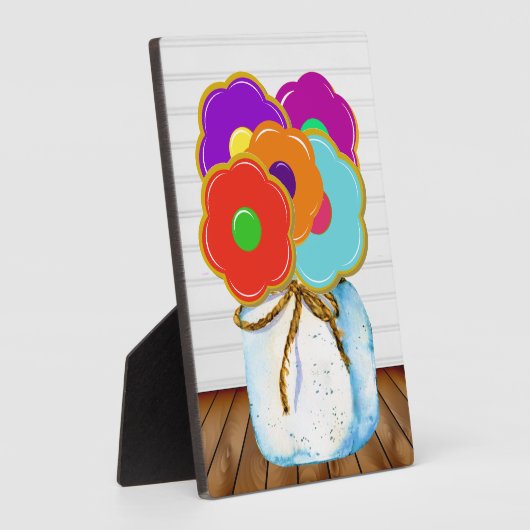 Cookie Bouquet Plaque, herzien Fotoplaat (Zijkant)