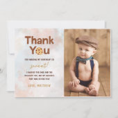 Cookie Boy Verjaardagsfeest Foto Bedankkaart (Voorkant)