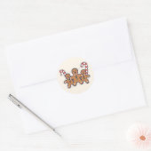 Cookie Buddies Drie Gemberkoekjes Ronde Sticker (Envelop)